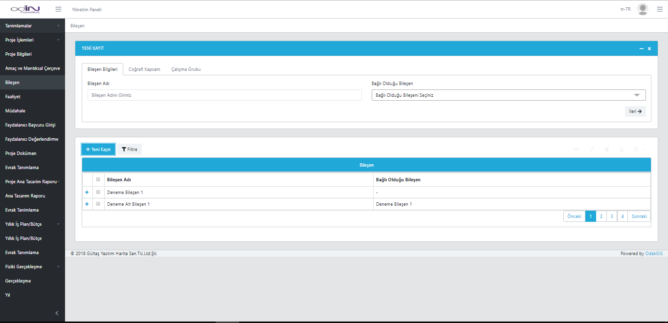 Bileşen Yönetimi