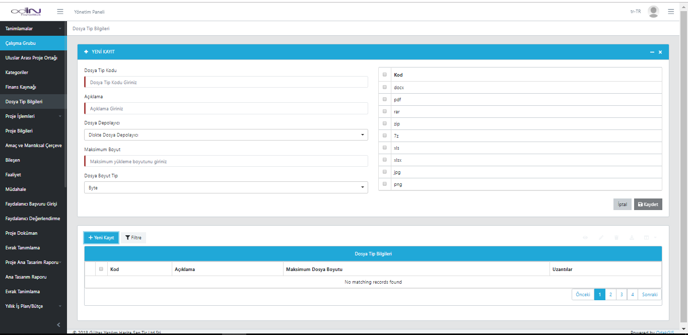 Dosya Tip Bilgileri